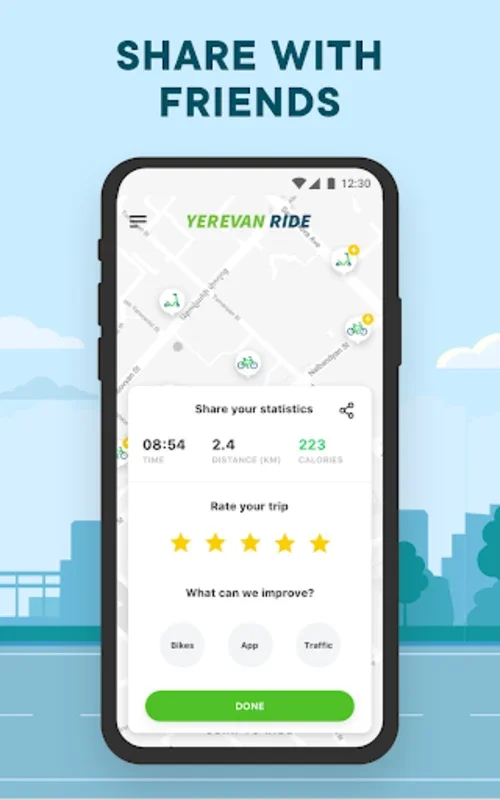 YerevanRide for Android - Navigate Yerevan with Eco-Friendly Bikes