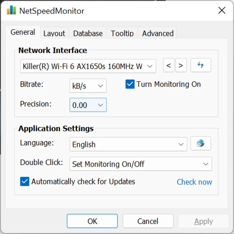 NetSpeedMonitor for Windows - Monitor Internet Traffic Freely