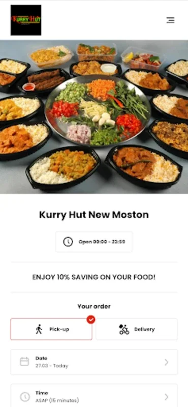 Kurry Hut New Moston for Android - Order Delicious Meals Easily