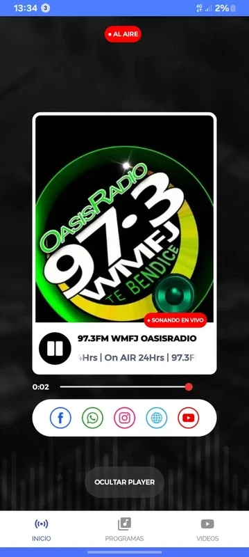 97.3FM WMFJ OasisRadio for Android - Stream Radio & Podcasts