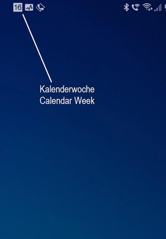 calendar week in status bar for Android - Enhance Time Management