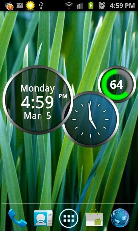 Rings Digital Weather Clock for Android: Comprehensive Widget