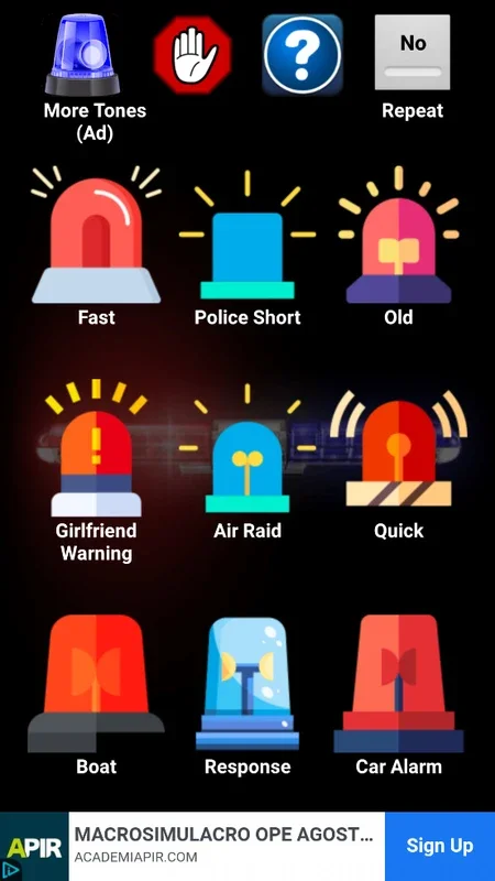 fuertes tonos de sirena for Android: Intense Siren Sounds