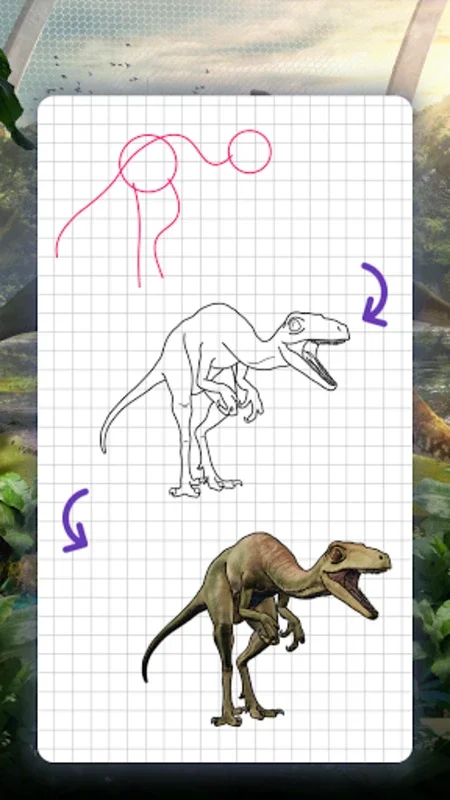 How to Draw Dinosaurs by Steps for Android - Easy Dinosaur Drawing