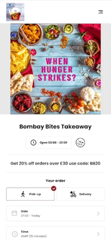 Bombay Bites Takeaway for Android - Convenient Meal Ordering