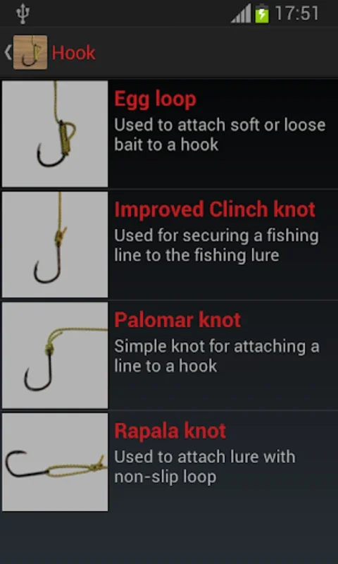 Useful Fishing Knots for Android - Knot - tying Guide