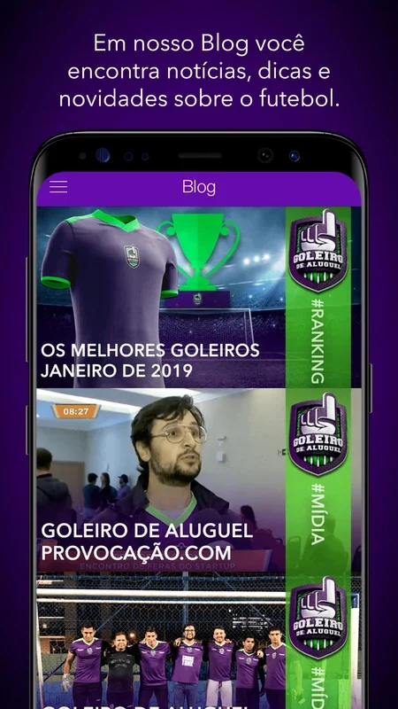 Goleiro de Aluguel for Android - Unbeatable Goalkeeping App