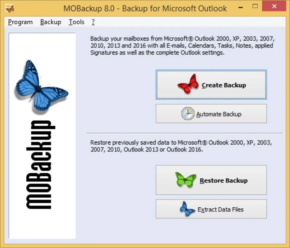 MOBackup for Windows - Safeguard Your Outlook Data