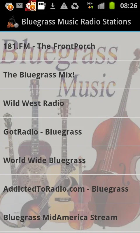 Bluegrass Music Radio Stations for Android - Unlimited Bluegrass Tunes