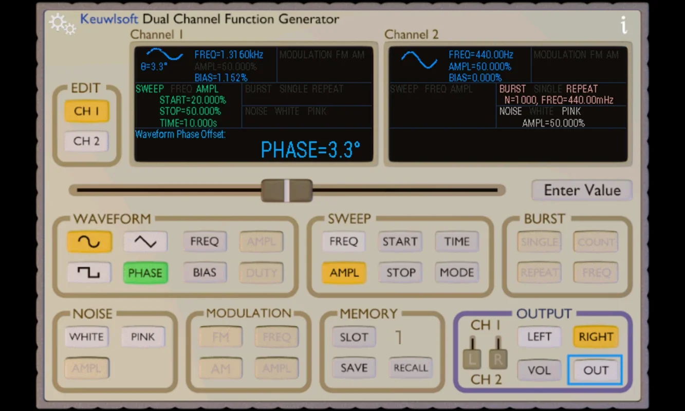 Function Generator for Android - Advanced Waveform Tool