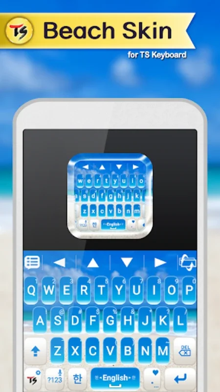 Beach Skin for TS Keyboard for Android: Enhance Typing