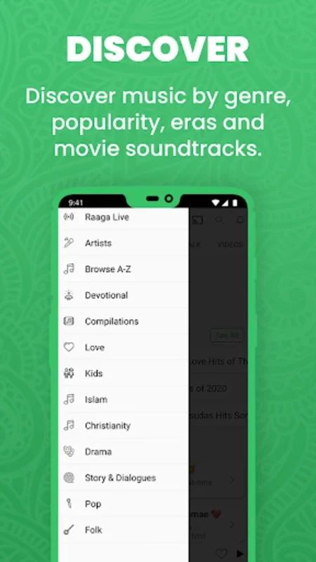 Raaga Hindi Tamil Telugu Songs for Android - Immerse in Indian Music