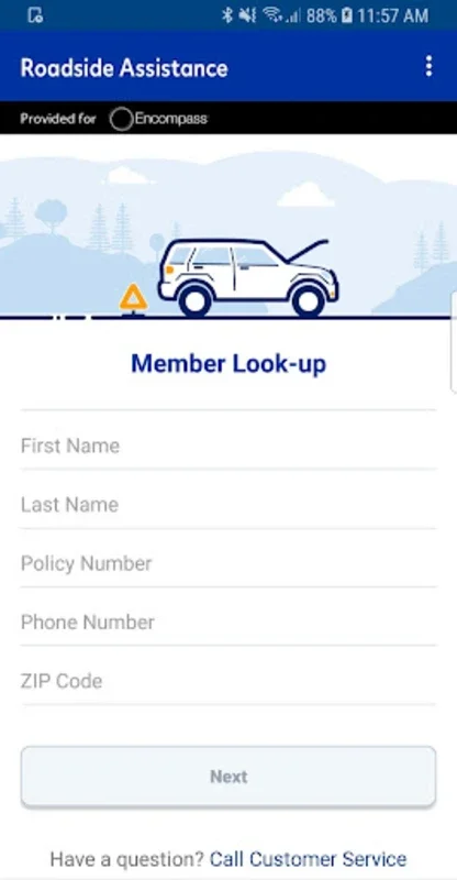 Encompass Roadside Assistance for Android - 24/7 Car Emergency Help