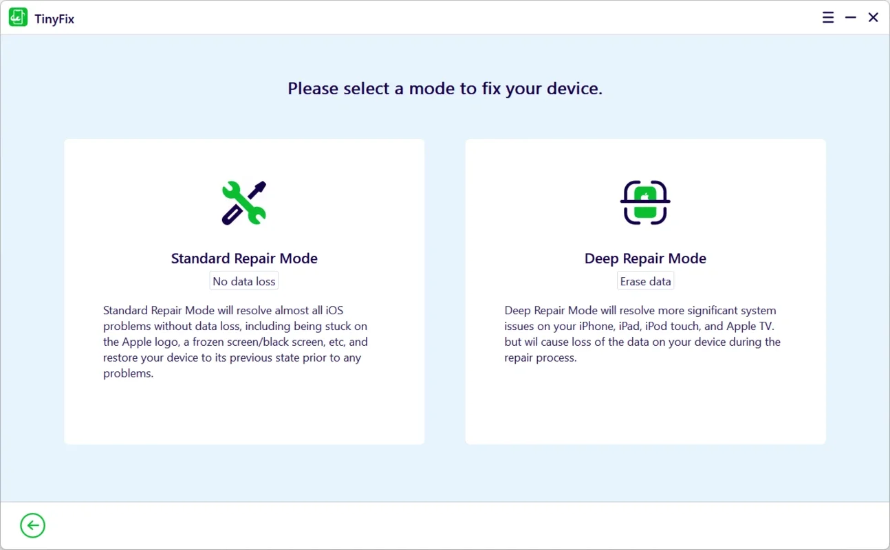 TinyFix for Windows: Fix iOS Issues Effortlessly