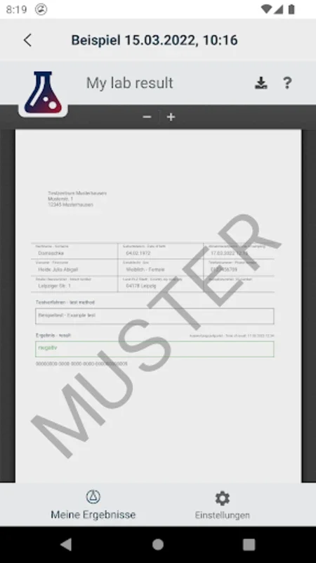 Mein Laborergebnis for Android: Secure Lab Results Access