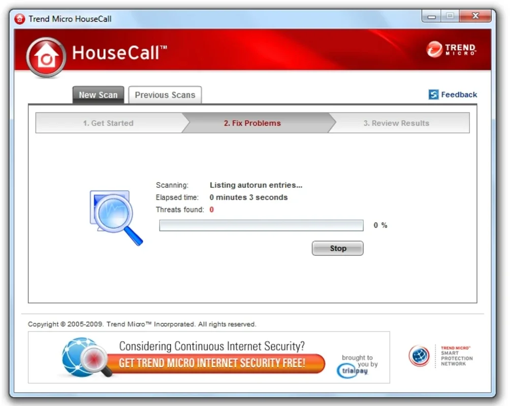 HouseCall for Windows - Efficient Antivirus with Memory Savings