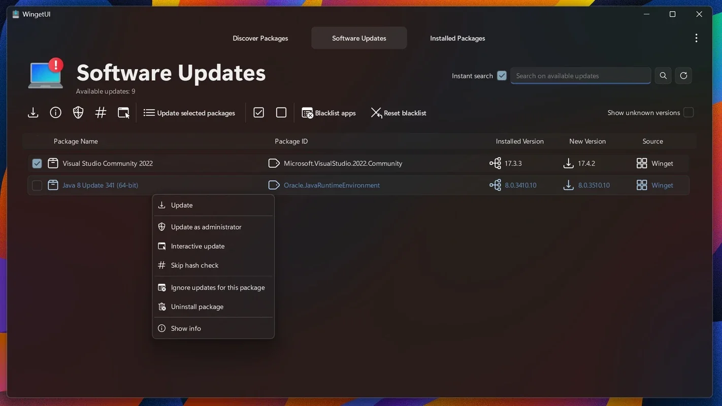 WingetUI: Easy Windows Package Management