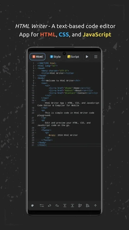 HTML Writer for Android - Enhance Your Coding Experience