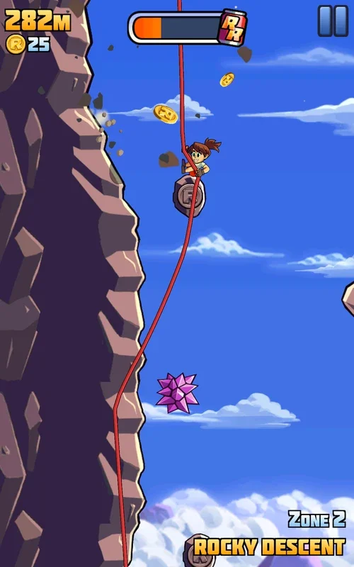 Radical Rappelling for Android - An Endless Adventure