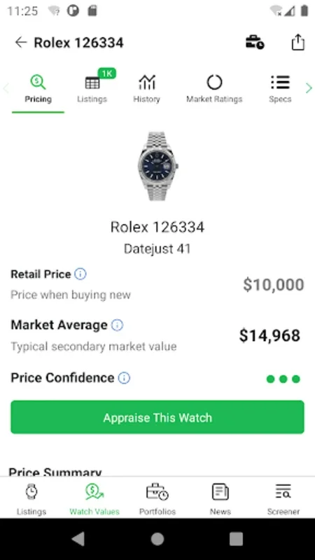 WatchCharts for Android: Detailed Charting App