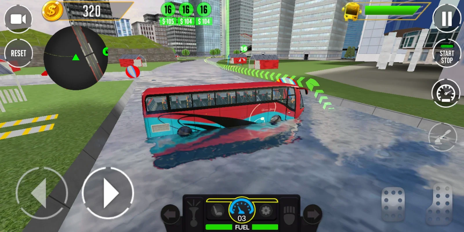 River Bus Driver Tourist Coach Bus Simulator for Android - Navigate the Flooded Streets