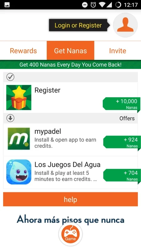 AppNana for Android - Earn Gift Vouchers