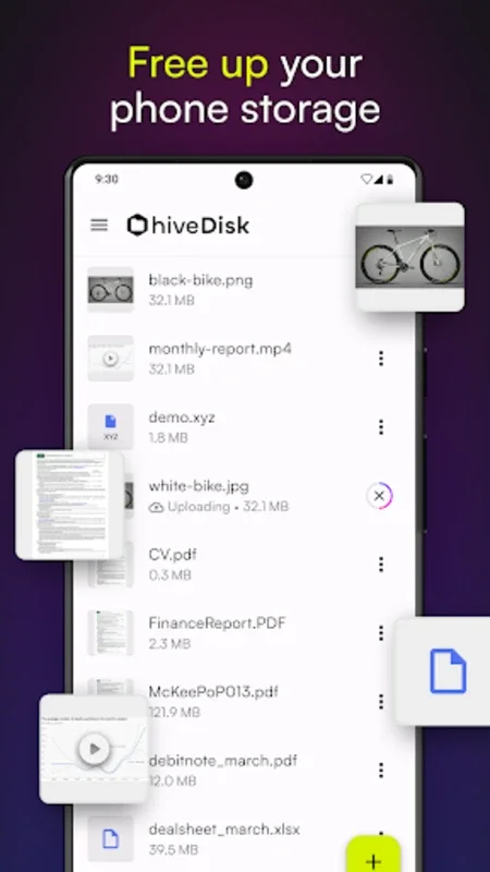 hiveDisk for Android - Secure and Sustainable Cloud Storage