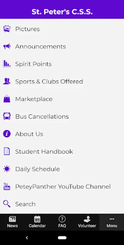St. Peter's Catholic Secondary for Android - Streamlining School Life