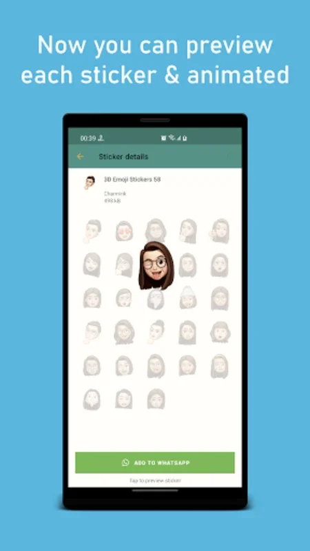 3DEmoji Animated WAStickerApps for Android - Enhance Chats