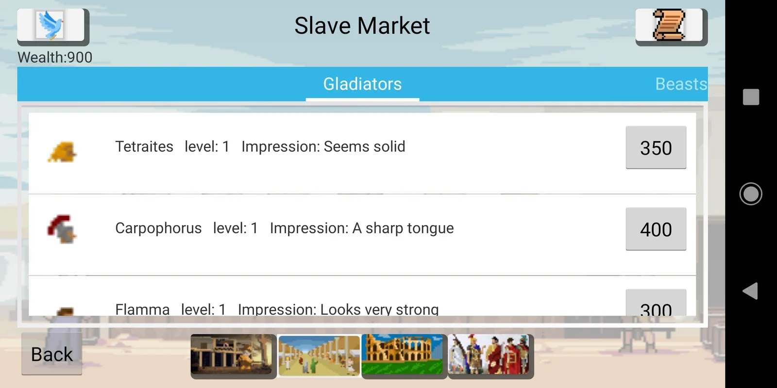 Gladiator Manager for Android - Manage Your Gladiator School