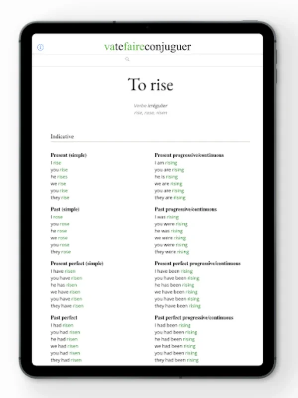 Conjugation for Android - Master English Verb Conjugations