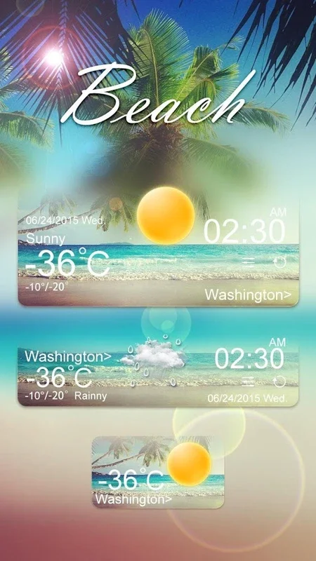 Beach Style GO Weather EX for Android: Accurate Beach Forecasts