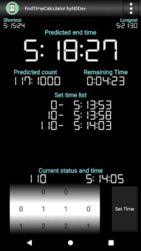 EndTimeCalculator byNSDev for Android - Manage Your Time Easily