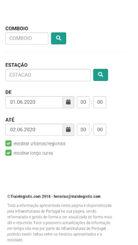 Horários Comboios Portugal for Android - Your Train Schedule Companion