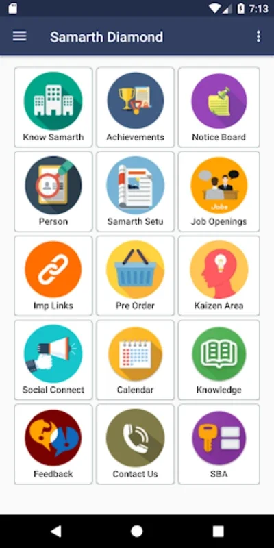 Samarth Diamond for Android - Comprehensive Updates and Interaction
