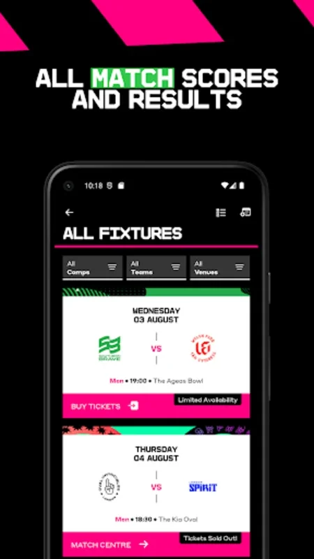 The Hundred: The Official App for Android - Stay Connected to the Action