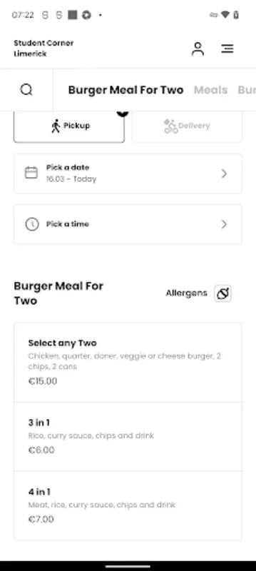 Student Corner Limerick for Android - Simplify Your Food Ordering