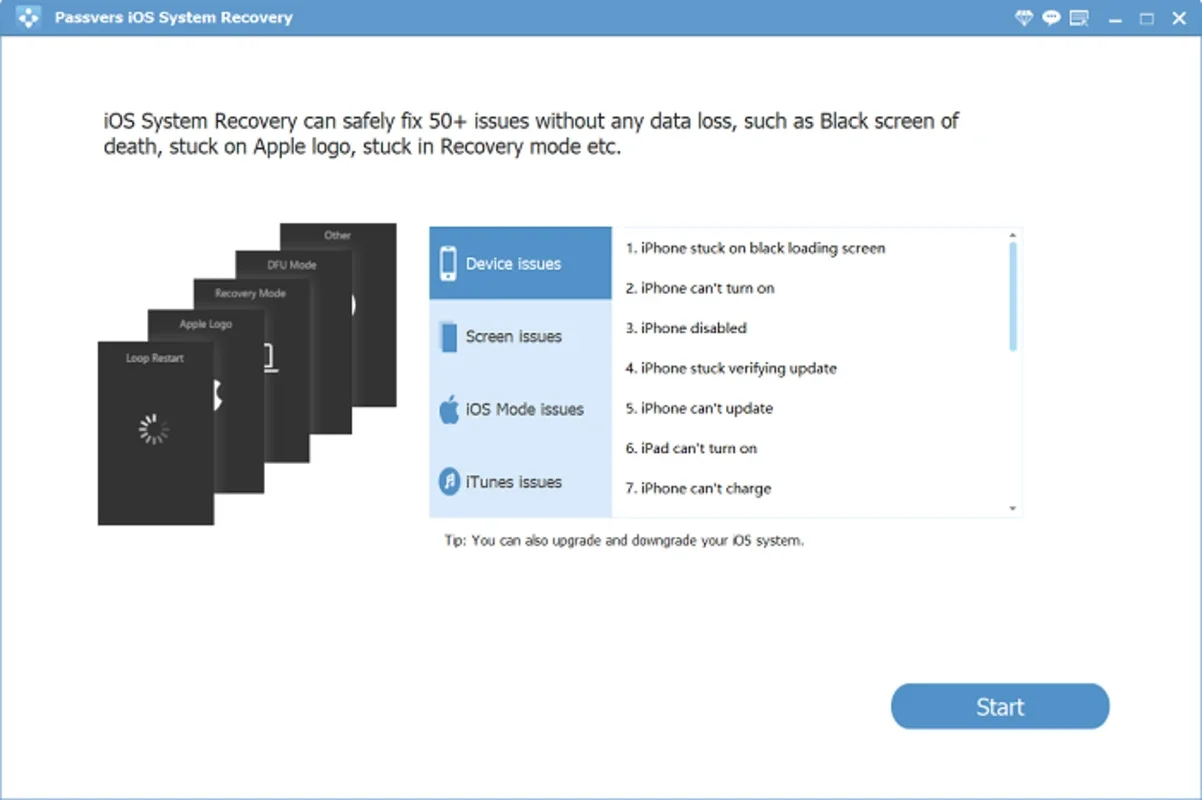 Passvers iOS System Recovery Mac for Mac: Fix iOS Issues