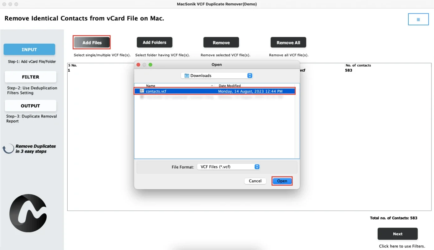 vCard Duplicate Remover Tool for Mac: Eliminate Duplicates