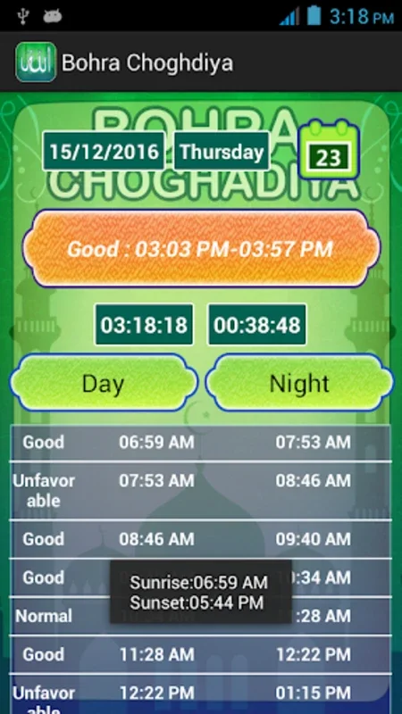 Bohra Choghadiya for Android - Unlock Auspicious Moments