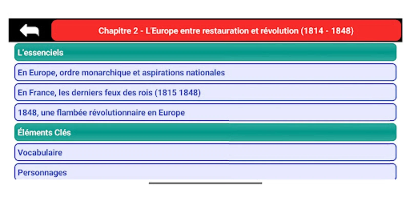 Fiches Histoire 1re for Android: A Great 1st - Grade History Learning Aid