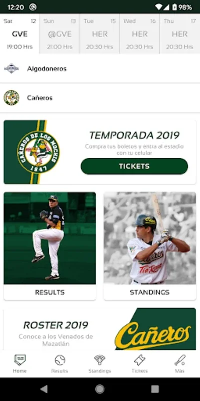 Cañeros for Android: Real-Time Mexican Pacific League Info