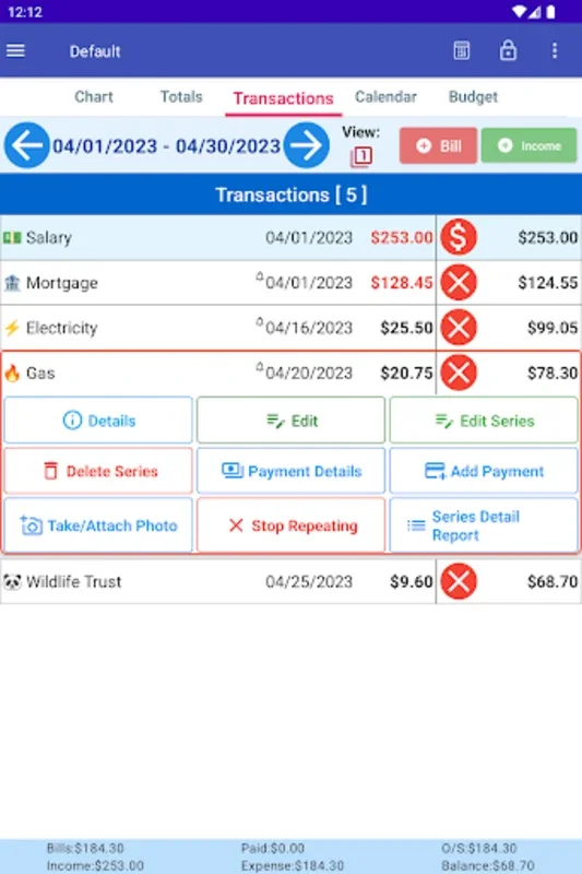 MoBill Budget for Android - Manage Finances Efficiently