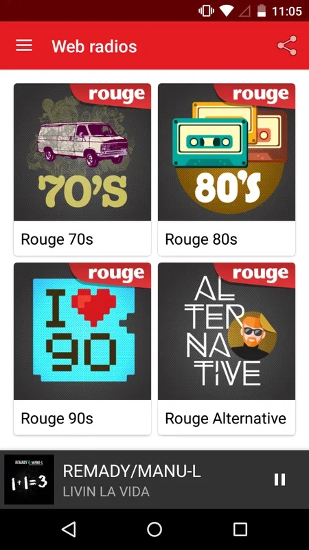 Rouge Music for Android - Enjoy Swiss Radio Stations