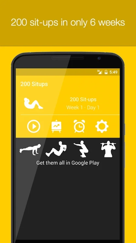 200 Situps for Android - Strengthen Your Abs