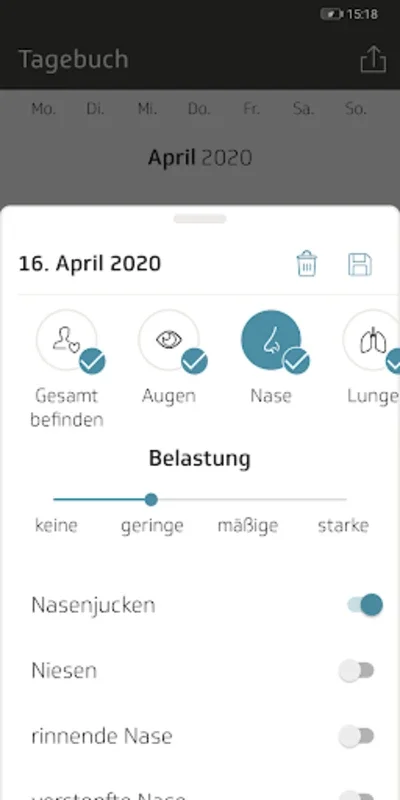 Husteblume - die Allergie-App for Android: Manage Pollen Allergies