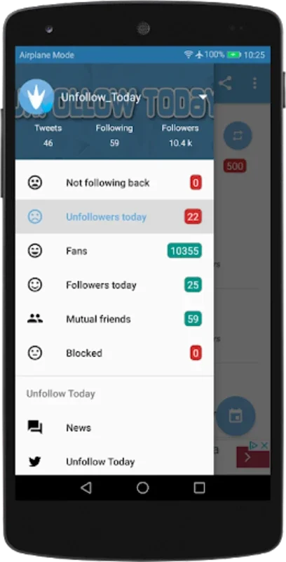 Unfollow Today for Android - Efficient Twitter Unfollower Management