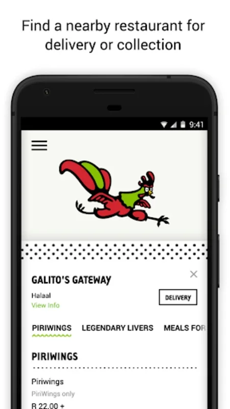 Galito's for Android - Convenient Flame - Grilled Chicken Ordering