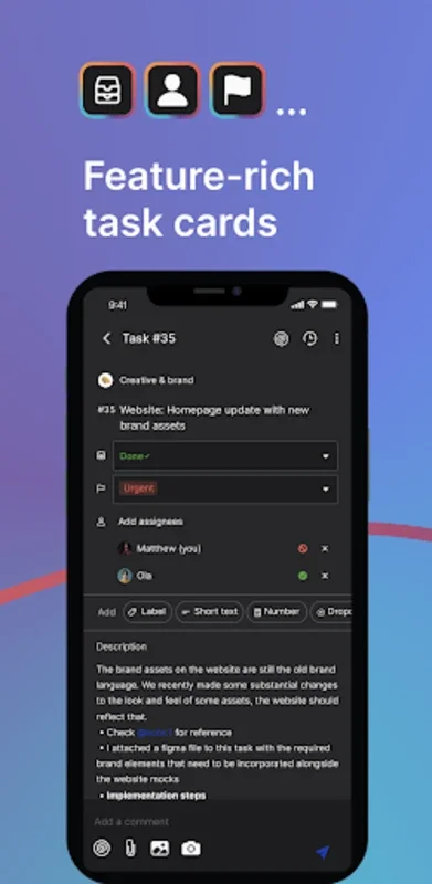 Rock: Messaging + Tasks for Android - Boost Team Productivity