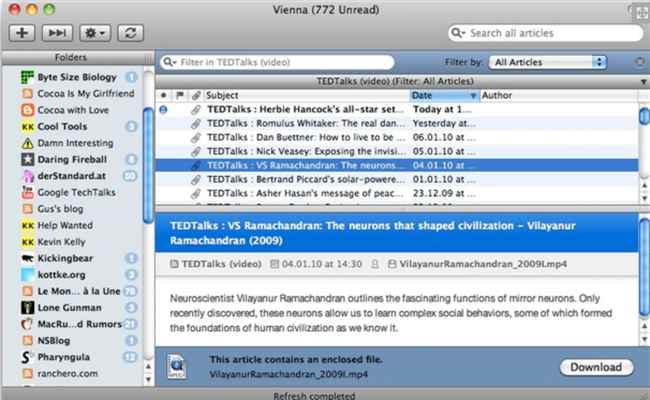 Vienna for Mac - A Feature-Rich Feed Reader